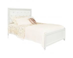 Bella White Full Panel Bed in White Finish