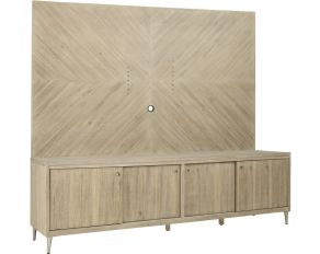 Maddox 80 Inch Console with TV Backer Panel in Biscotti