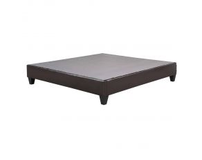 Abby Platform King Base Bed in Brown