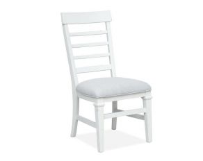 Charleston Dining Side Chair with Upholstered Seat in White Dove