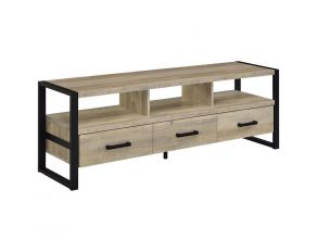 James 3 Drawer 60 Inch TV Stand in Antique Pine