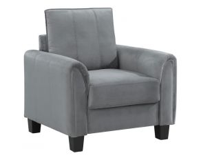 Davis Upholstered Accent Chair in Grey