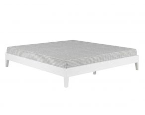 Nix King Platform Bed in White