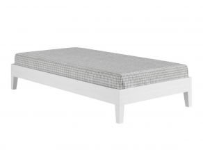 Nix Twin Platform Bed in White