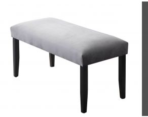 Napoli Dining Bench in Gray and Black