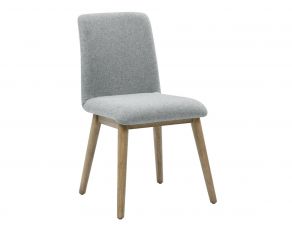 Vida Upholstered Side Chair in Gray and Blonde