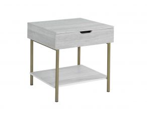 Whitman Square End Table in Weathered White