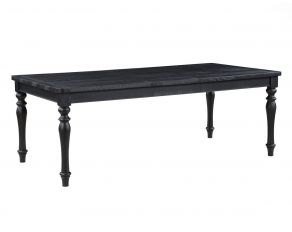 Odessa Dining Table with 18 Inch Leaf in Black