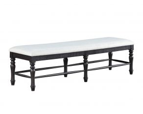 Odessa 65.5 Inch Bench in Black and White