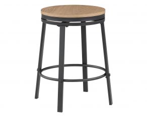 Magnolia 24 Inch Swivel Counter Stool in Black and Sand