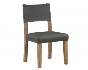 Aubrey Side Chair in Gray and Driftwood Brown