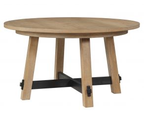 Aubrey Round Dining Table in Brown