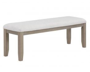 Lily Dining Bench in Eggshell and Greige