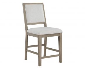 Lily 24 Inch Counter Stool in Eggshell and Greige