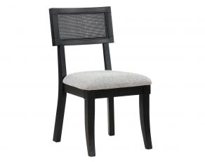 Colvin Cane Side Chair in Black and Light Gray