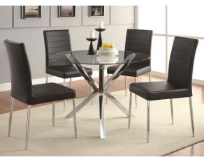 Coaster Vance Dining Table Set in Chrome