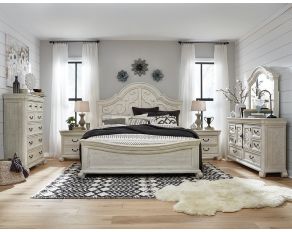 Bronwyn Shaped Panel Bedroom Set in Alabaster