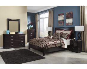 Ashley Furniture Zanbury Panel Bedroom Set in Merlot