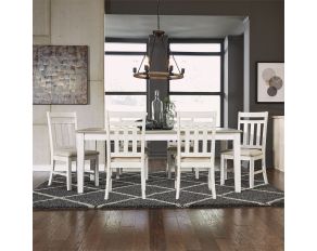 Summerville Rectangular Dining Room Set in White Wash