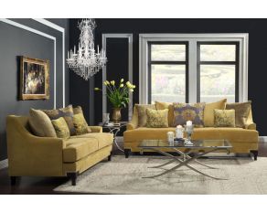 Furniture of America Viscontti Livingroom Set in Gold