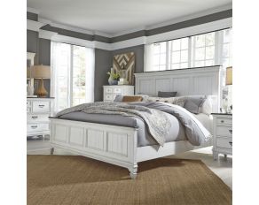 Allyson Park Panel Bedroom Set in Wirebrushed White