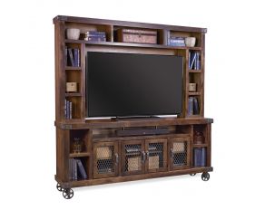 Aspen Home Industrial 84" Console and Hutch in Tobacco