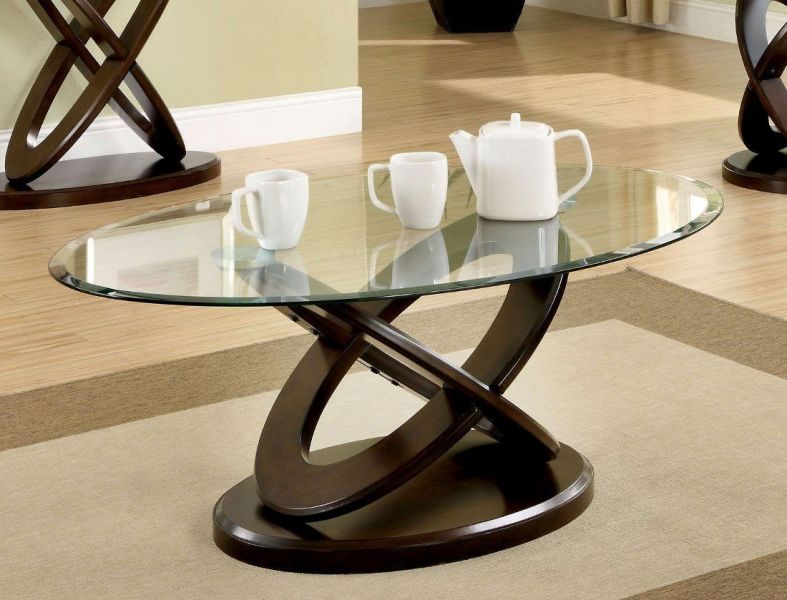 Cross Oval Coffee Table