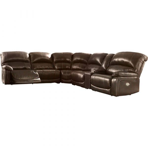 Chocolate store reclining sectional