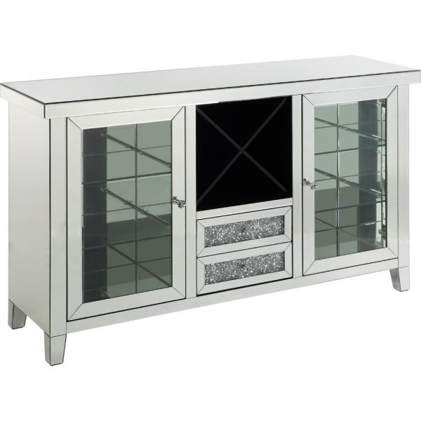 Mirrored discount wine cabinet