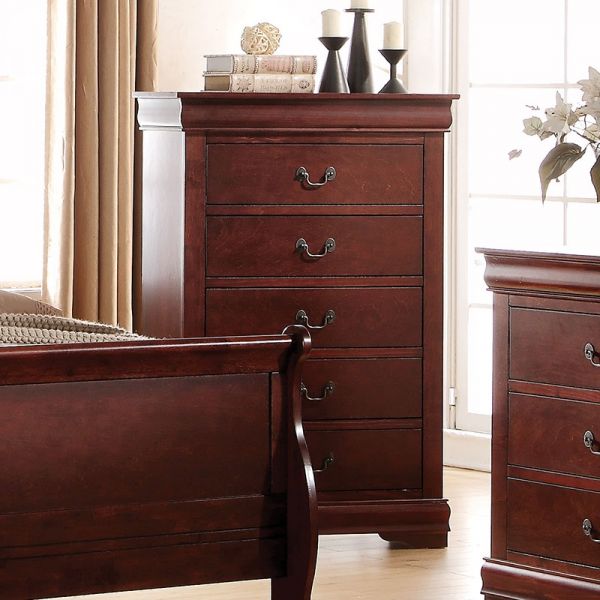 Louis Philippe Sleigh Bed (Cherry) Acme Furniture