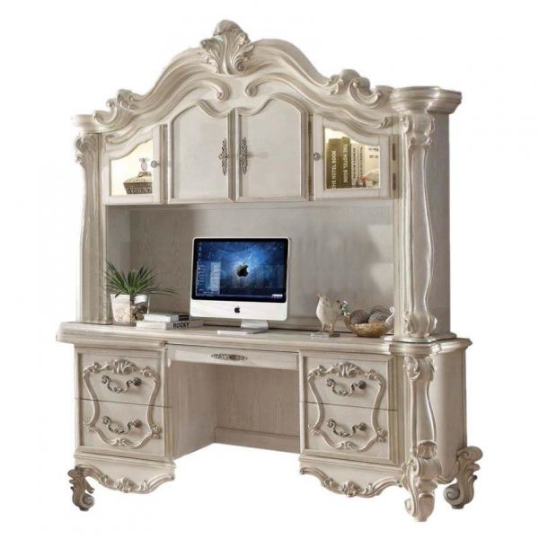 Versailles Computer Desk w/ Hutch (Antique Platinum) by Acme