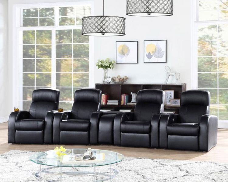 4 seating theater deals chairs