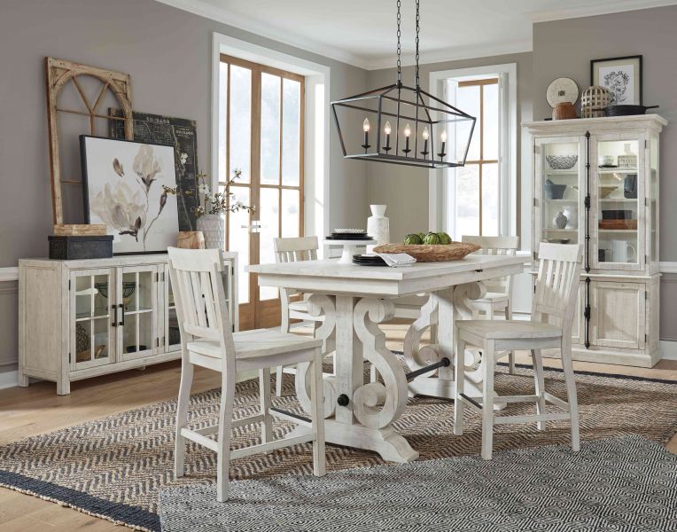 Magnussen Home Bronwyn Dining 6-Piece Farmhouse Dining Table Set