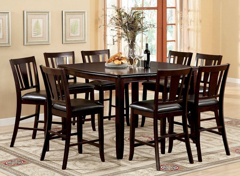 espresso dining room table sets