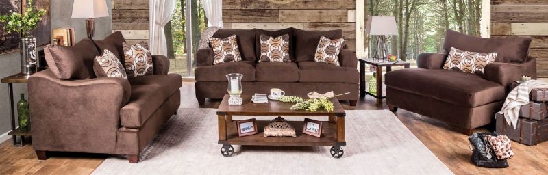 Furniture of America Wessington Chocolate Loveseat