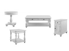 New Haven Occasional Table Set in Weathered White