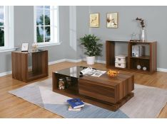 Langenthal Occasional Table Set in Black and Dark Walnut