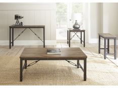 Jersey Occasional Table Set in Antiqued Tobacco