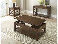 Lenka Occasional Table Set in Mocha Oak