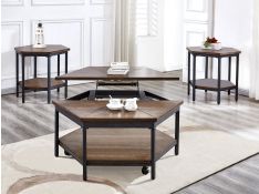 Ultimo Hexagon Occasional Table Set in Mocha