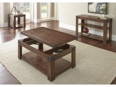 Arusha Occasional Table Set in Medium Cherry