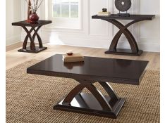 Jocelyn Occasional Table Set in Espresso Cherry