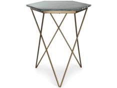 Engelton Accent Table in Green and Gold