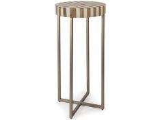 Cartley Accent Table in White and Light Brown