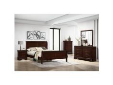 Louis Philippe Panel Bedroom Collections in Cherry Finish