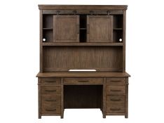 Sonoma Road Credenza and Hutch in Weather Beaten Bark Finish