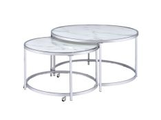 Rayne Nesting Cocktail Table in White