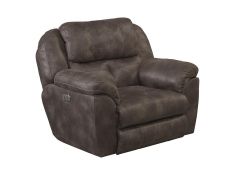 Ferrington Power Headrest with Lumbar Power Lay Flat Recliner in Dusk