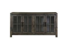 Magnussen Bellamy Buffet Curio in Deep Weathered Pine