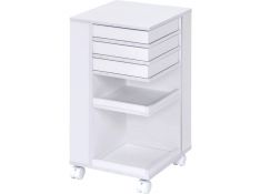 Nariah Storage Cart in White Finish